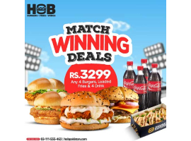 HOB - House Of Burgers Match Winning Deal For Rs.3299/-